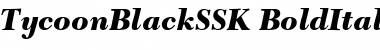 TycoonBlackSSK BoldItalic Font