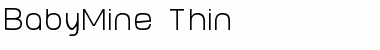 BabyMine Thin Font