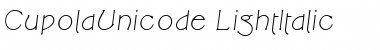 CupolaUnicode LightItalic Font