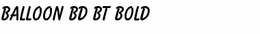 Balloon Bd BT Bold Font