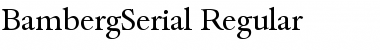 BambergSerial Regular Font