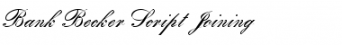 Bank Becker Script Joining Regular Font