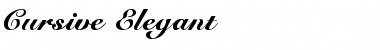 Cursive Elegant Regular Font