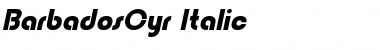 BarbadosCyr Italic Font