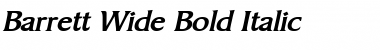 Barrett Wide Bold Italic Font