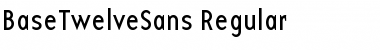 BaseTwelveSans Regular Font