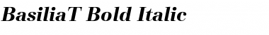 BasiliaT Bold Italic Font