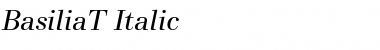 BasiliaT Italic Font
