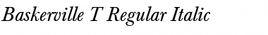 Baskerville T Italic Font