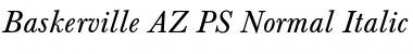 Baskerville_A.Z_PS Normal-Italic Font