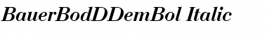 BauerBodDDemBol Italic Font