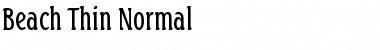 Beach Thin Normal Font