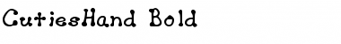 CutiesHand Bold Font