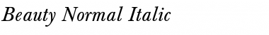 Beauty Normal-Italic Font