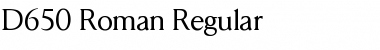 D650-Roman Regular Font