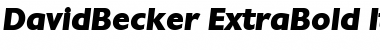 DavidBecker-ExtraBold Italic Font
