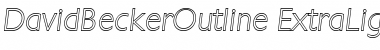 DavidBeckerOutline-ExtraLight Italic Font