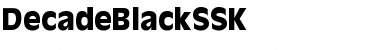 DecadeBlackSSK Regular Font