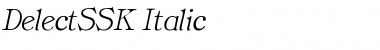 DelectSSK Italic Font