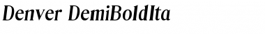 Denver-DemiBoldIta Regular Font