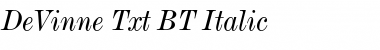 Download DeVinne Txt BT Font