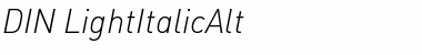 DIN-LightItalicAlt Regular Font