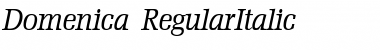 Domenica RegularItalic Font