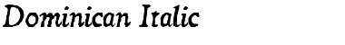 Dominican Italic Font