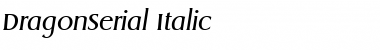 DragonSerial Italic Font