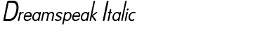 Dreamspeak Italic Font