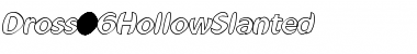 Dross06HollowSlanted Regular Font