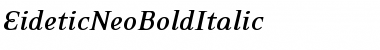 EideticNeoBoldItalic Regular Font