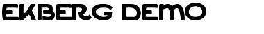Ekberg Demo Regular Font