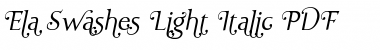 Download Ela Swashes Light Font