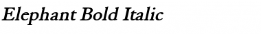 Elephant Bold Italic Font