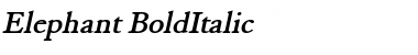 Elephant BoldItalic Font