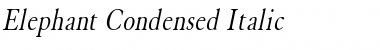 Elephant Condensed Italic Font