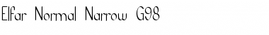 Elfar Normal Narrow G98 Regular Font