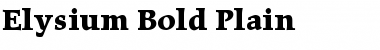 Elysium Bold Regular Font