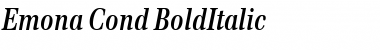 Emona Cond BoldItalic Font