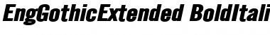 EngGothicExtended BoldItalic Font