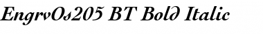 EngrvOs205 BT Bold Italic Font