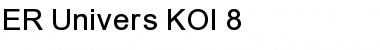 ER Univers KOI-8 Normal Font