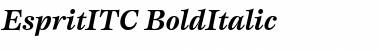 EspritITC Bold Italic Font