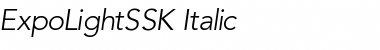 ExpoLightSSK Italic Font