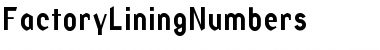 FactoryLiningNumbers Regular Font