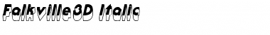 Falkville3D Italic Font