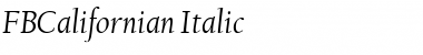 FBCalifornian Italic Font