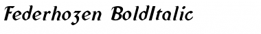 Federhozen BoldItalic Font