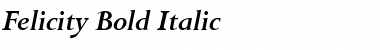 Felicity Bold Italic Font